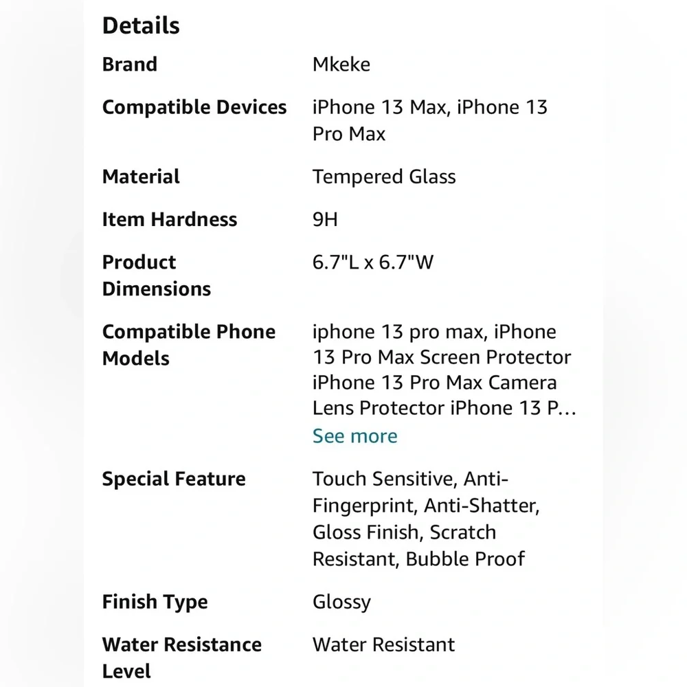iPhone 13 screen protector 2 pack -tempered glass